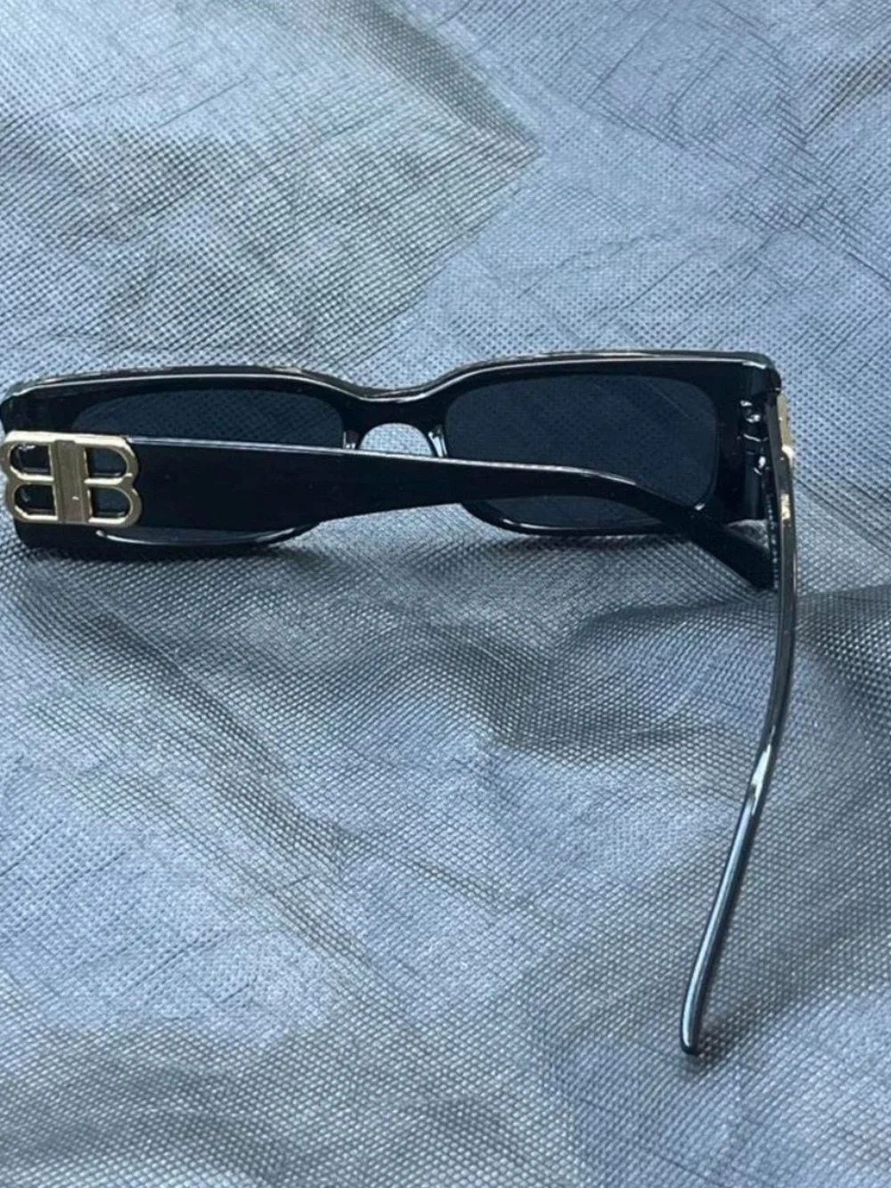 Black Sunglasses with Gold Double-B Logo